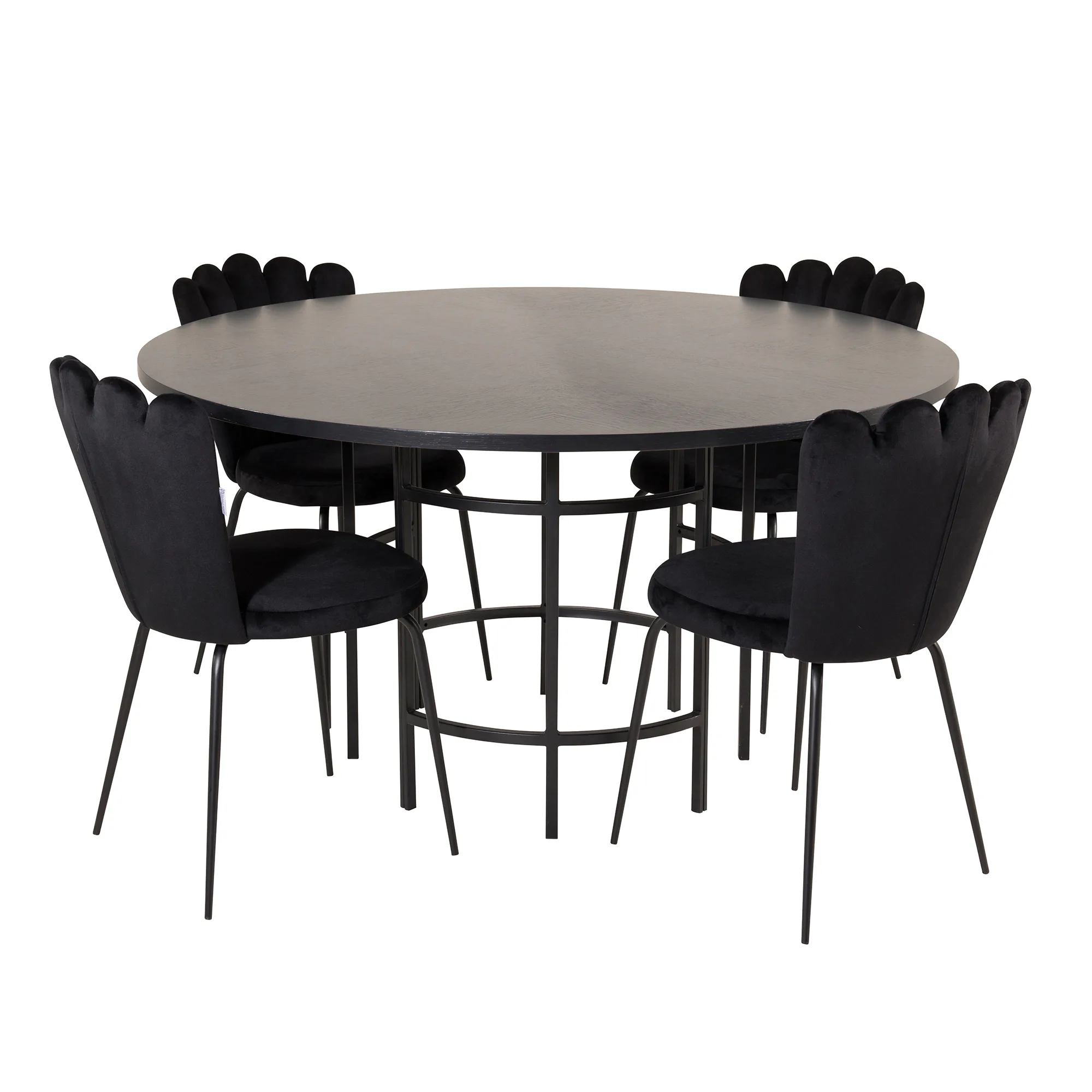 Matgrupp furniture/fashion Copenhagen med 4 Svarta Limhamn Light Stolar