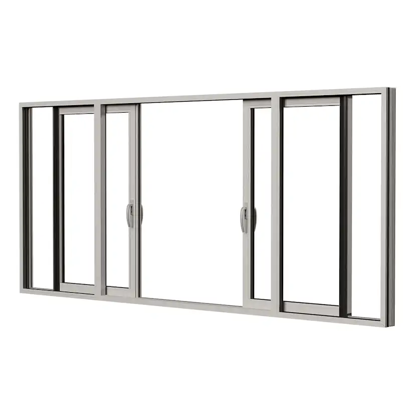 Parskjutdörr NorDan HelAlu Aluminium 4-Delad Enkelspår