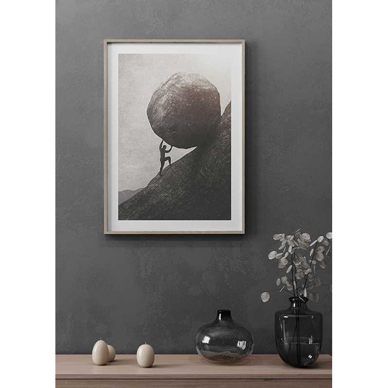 Poster Gallerix Pushing Uphill