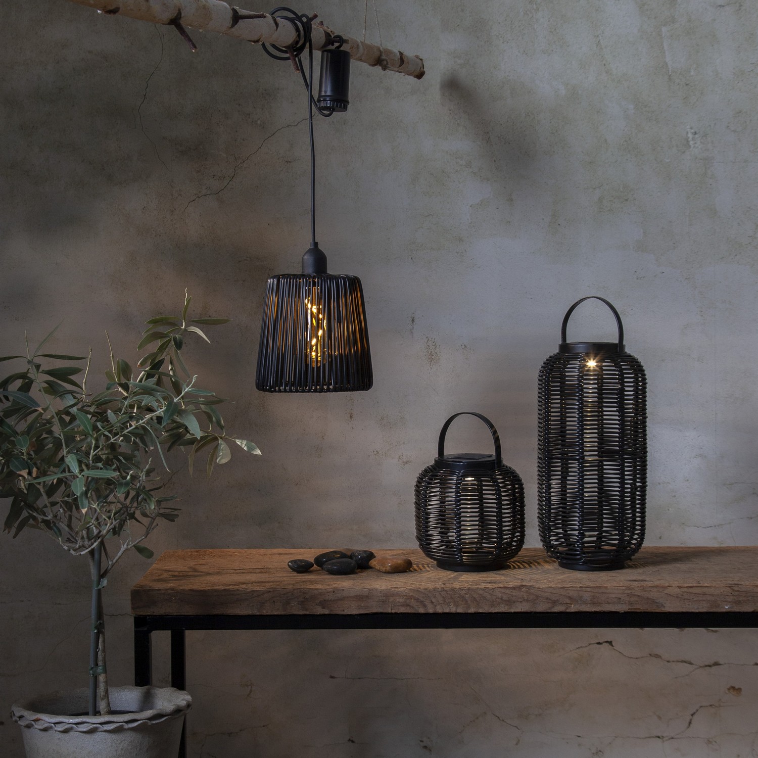 Solcellslykta Star Trading Runda 30  cm