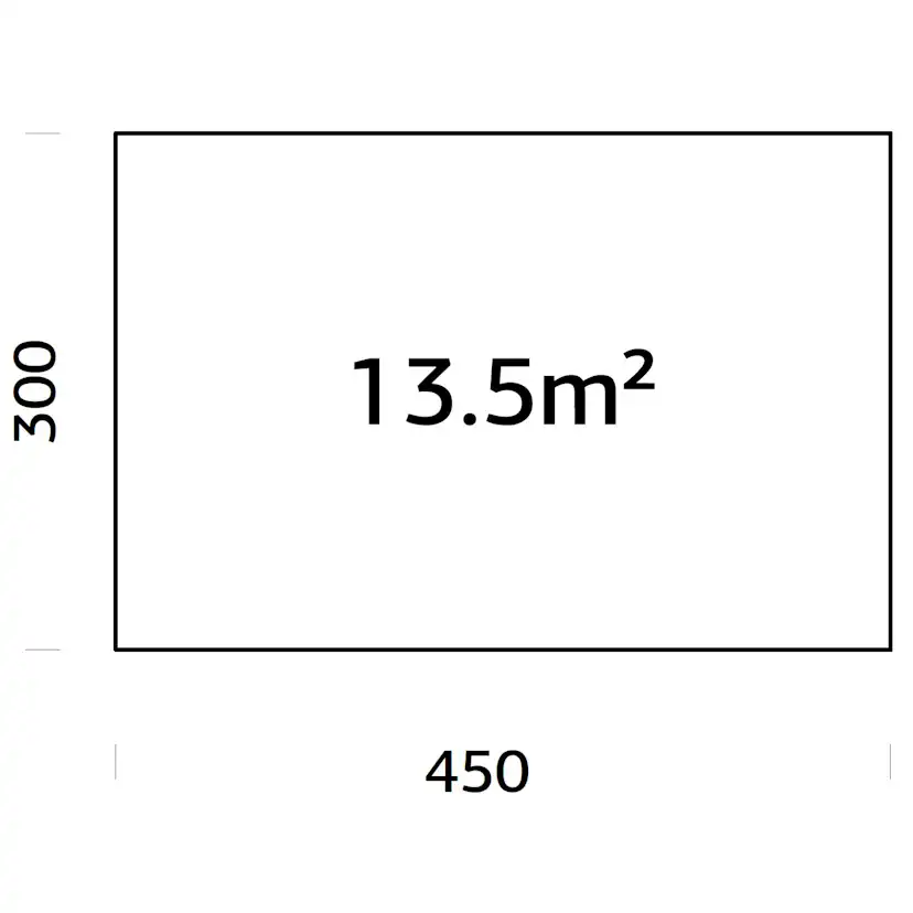 Träbalksgrund Palmako 4,5x3 m (inkl. LogFoot)