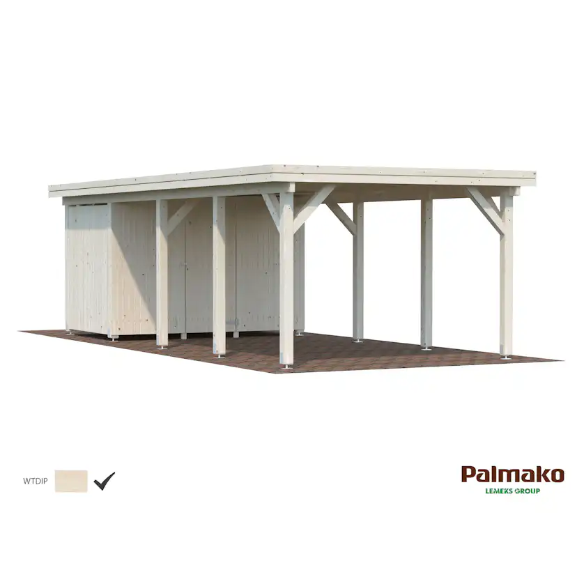 Förråd Palmako 5,8 m2 tillbehör till Carport Karl