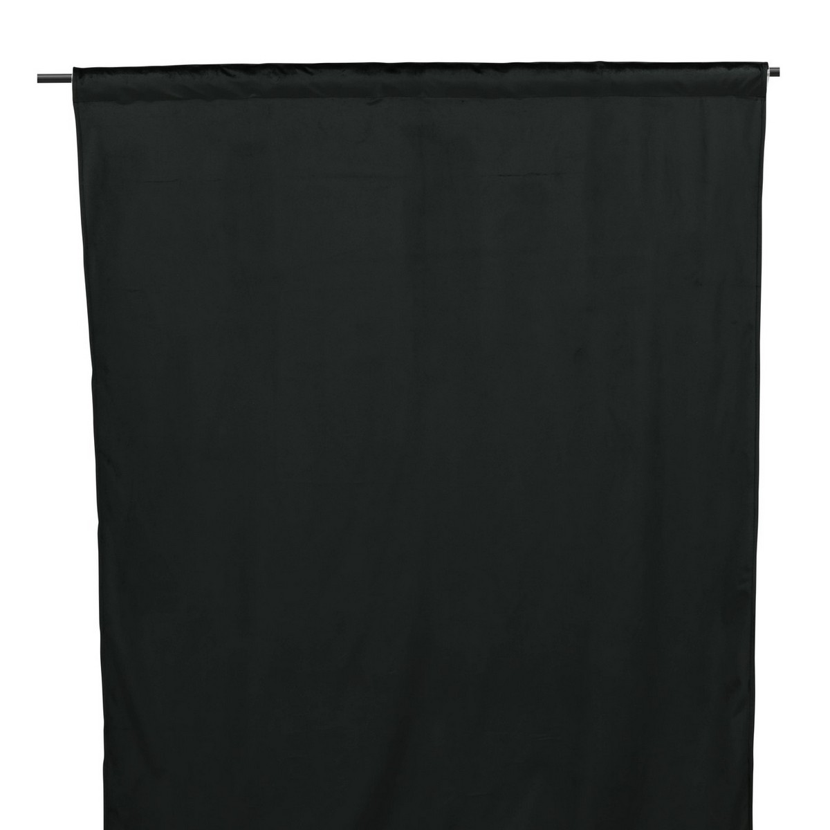 Mary Curtain Polyester/velvet - Black - 135*250 - Multi band Svart
