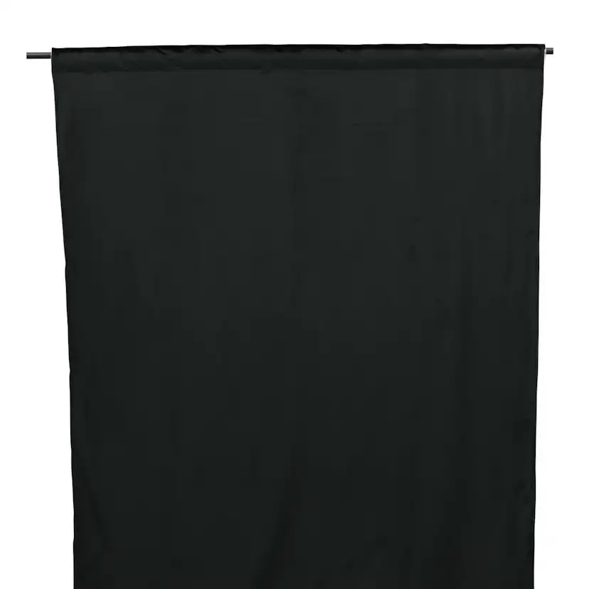 Mary Curtain Polyester/velvet - Black - 135*250 - Multi band Svart