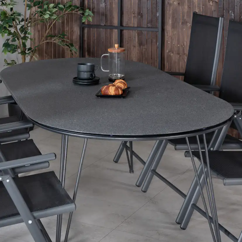 Matgrupp Venture Home Ville med 6 Bend Matstolar