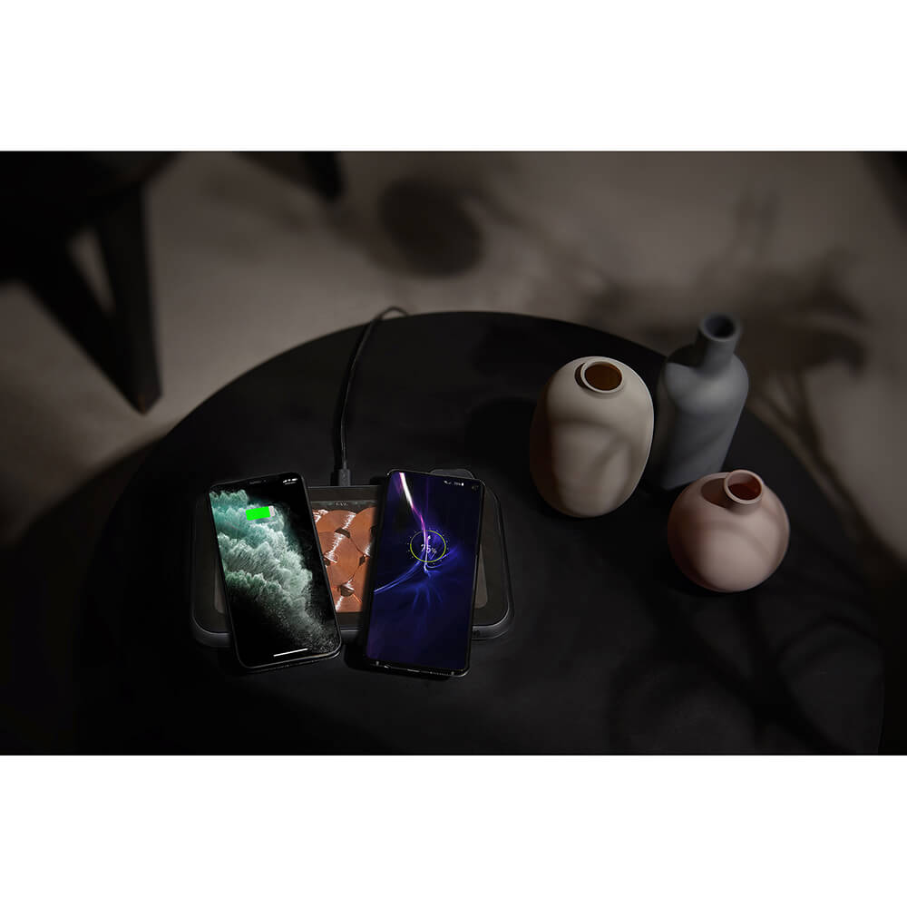 Trådlös Laddare Zens Dual QI Liberty 16 coils 2x15W Glass Top Edition till Apple & Samsung QC