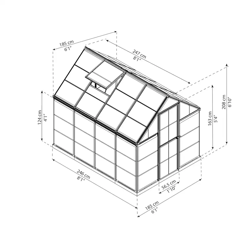 Växthus Canopia by Palram Visby 4,6 m²