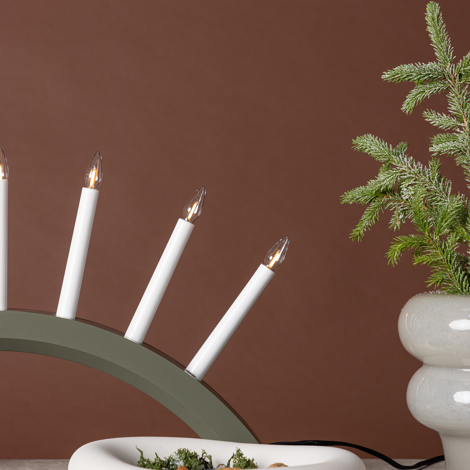Kebnekaise 55cm Table Lamp - Green /  White Grön