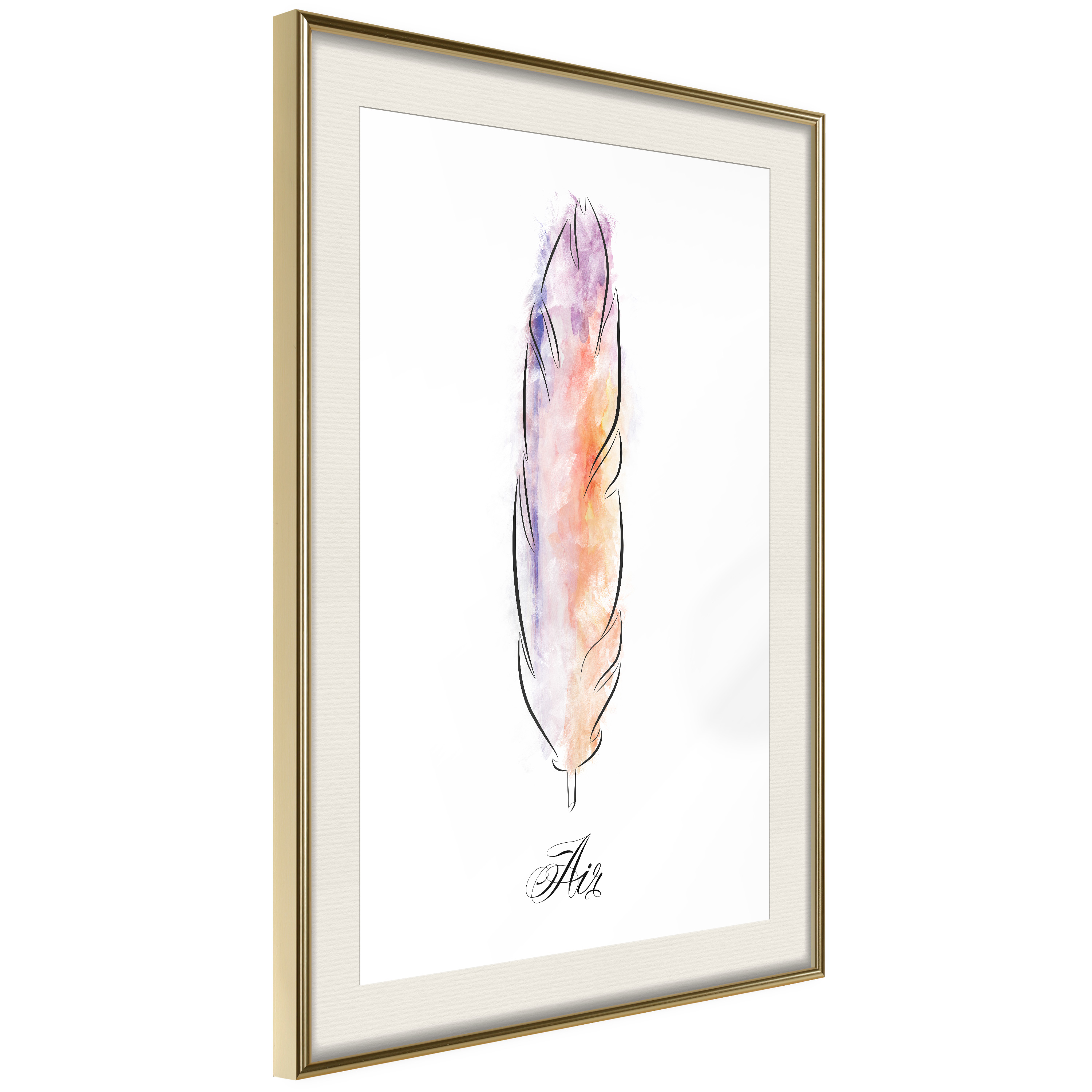 Poster Artgeist Affisch Colourful Feather