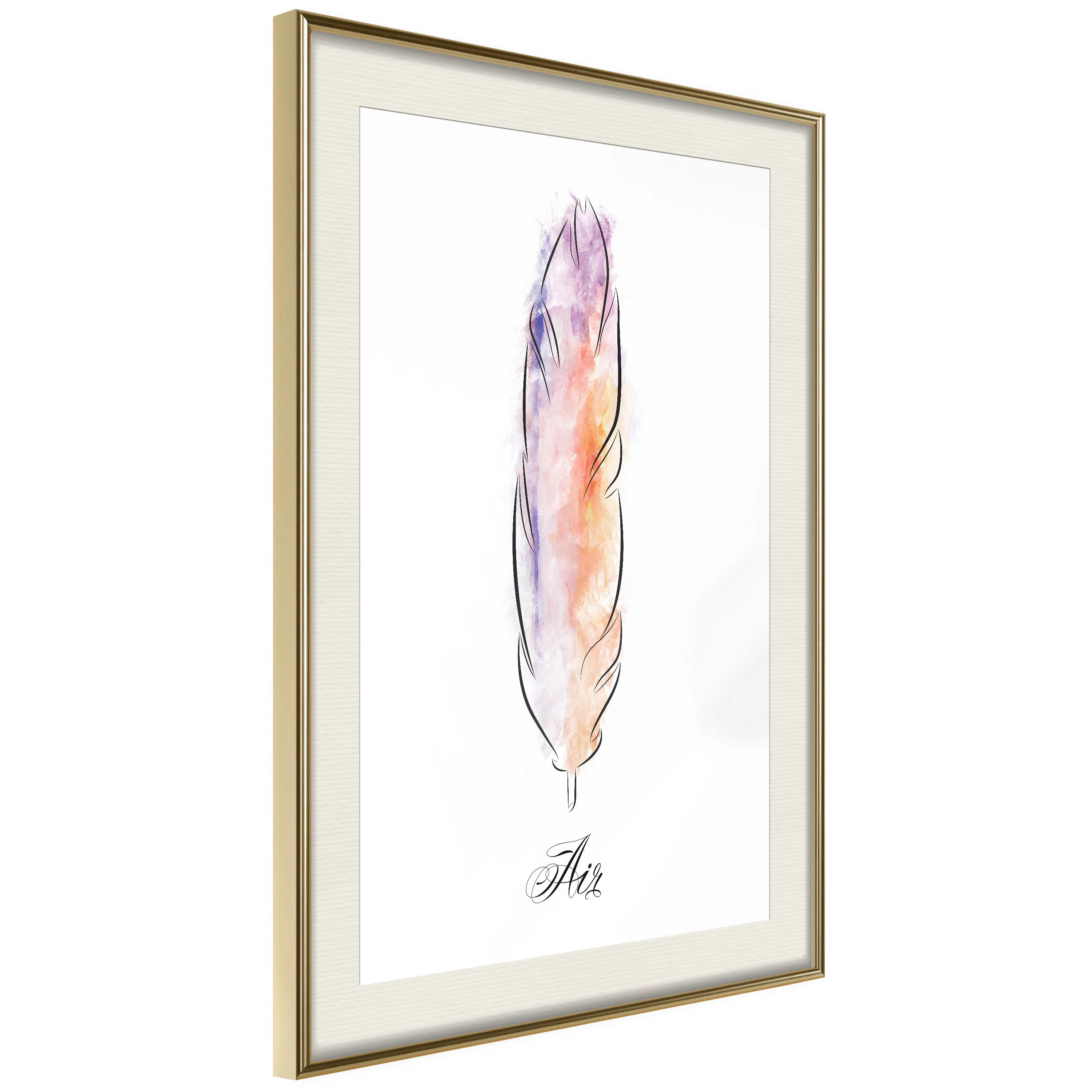 Poster Artgeist Affisch Colourful Feather