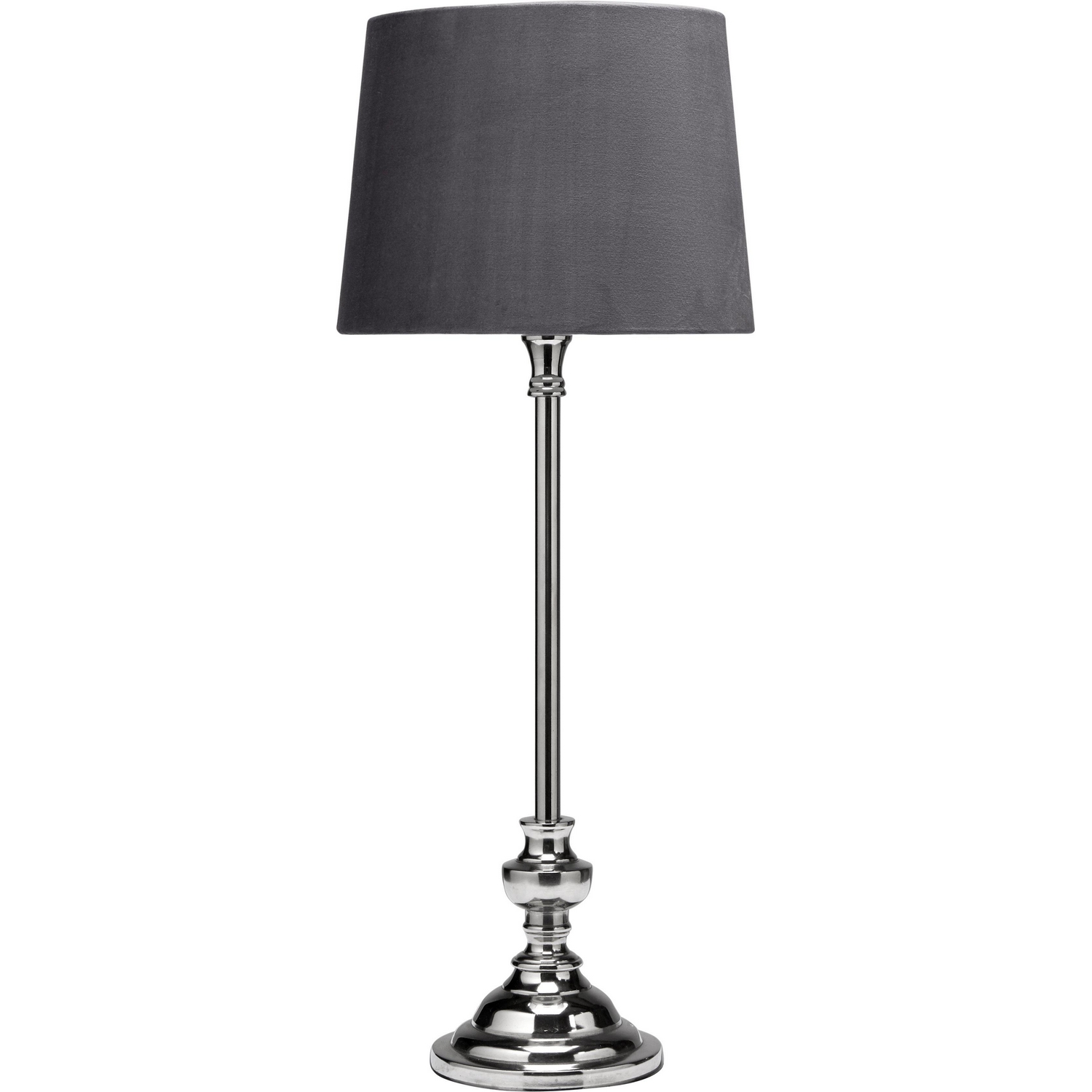 Lampfot Andrea Med lampskärm 70cm Krom/Grå, Höjd: 700
