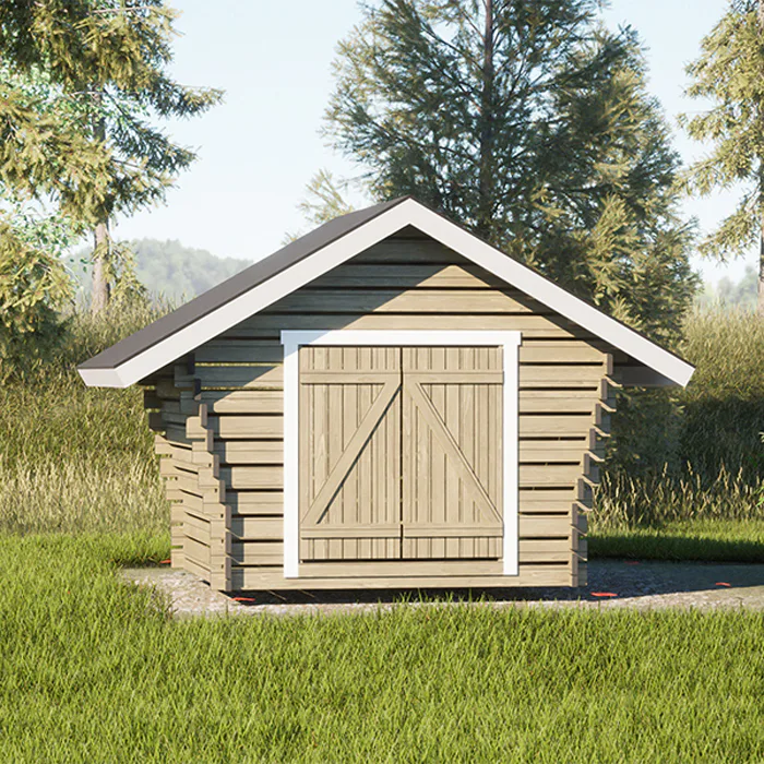 Timmerförråd LP Garden R-S (6m²) Med Springor