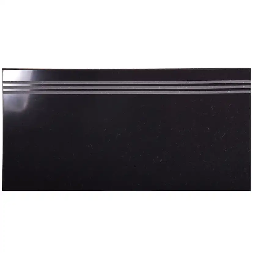 Klinker Arredo Fojs Collection Svart Glossy 30x60 cm Trappsteg/Trappnos