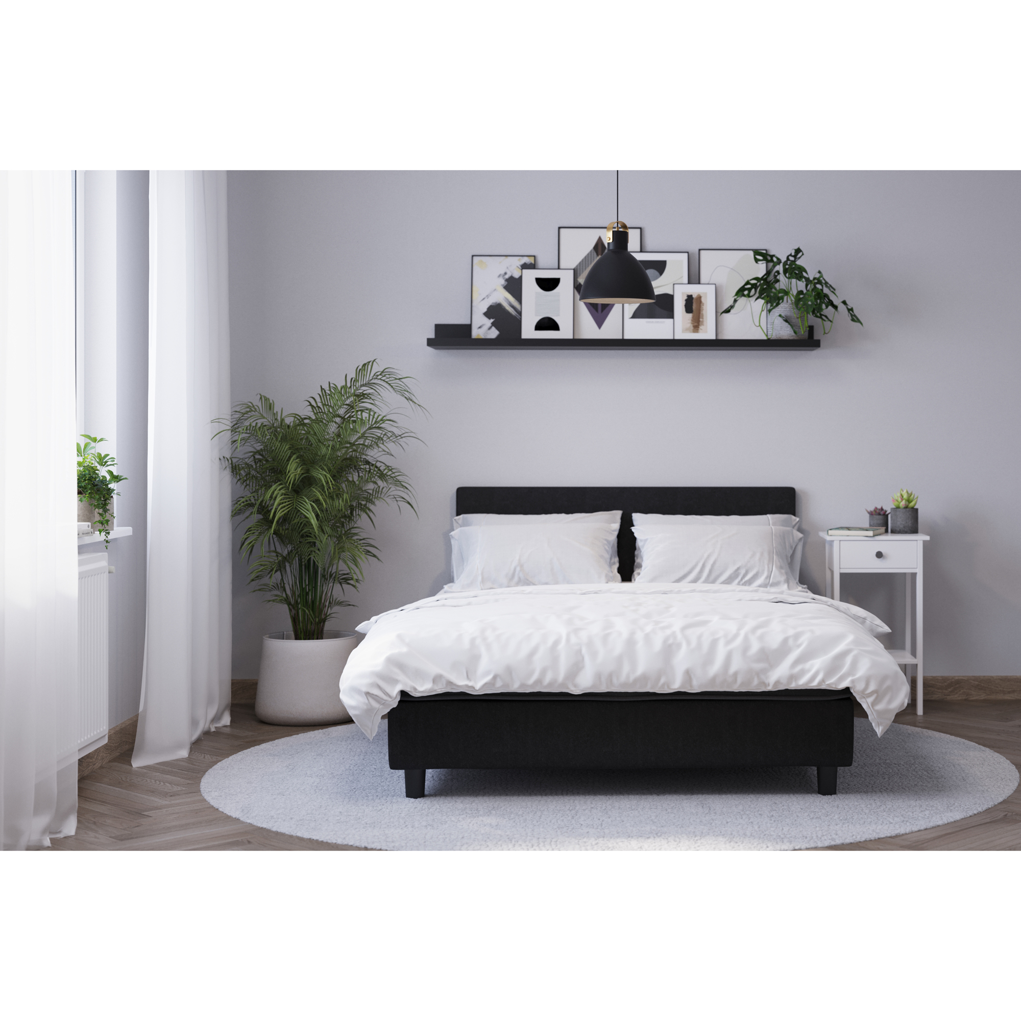 Kontinentalsäng Basic Home Billingen Komplett Sängpaket 160x200 cm med Sänggavel