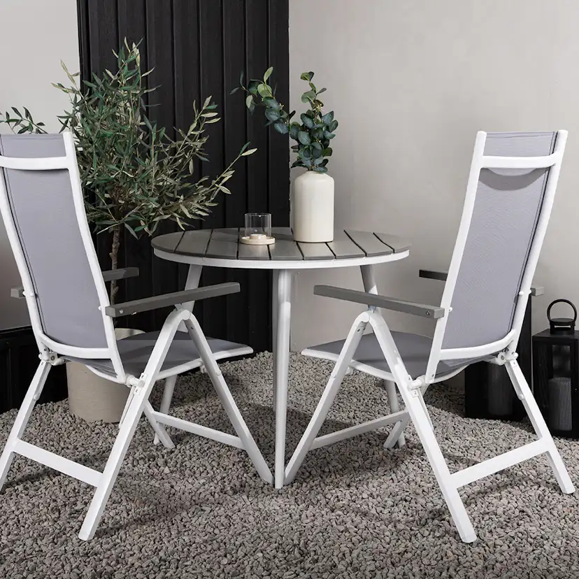 Cafégrupp Venture Home Break Ø90 cm med 2 Albany Stolar