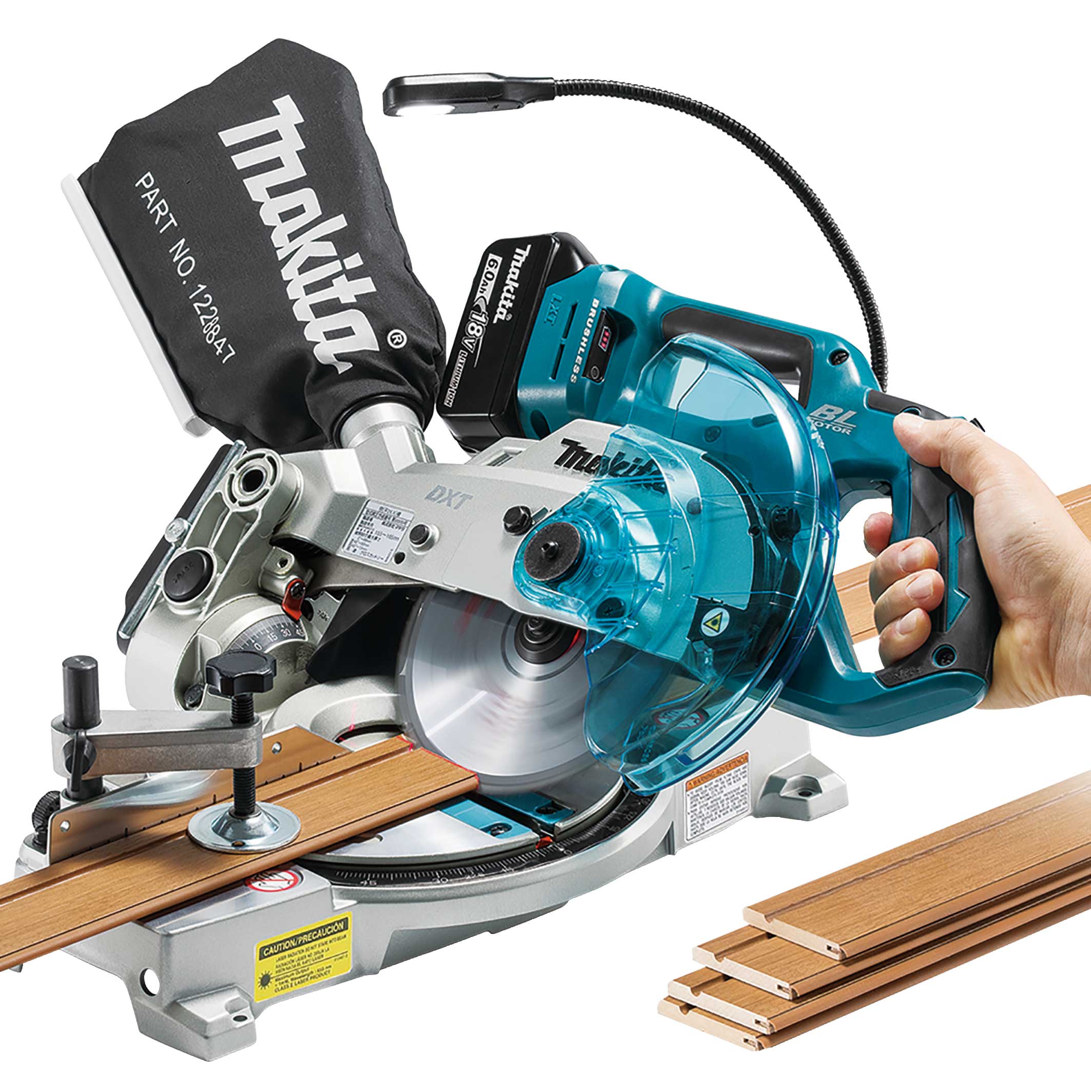 Kap- och Gersåg Makita LXT DLS600Z 18V utan Batteri