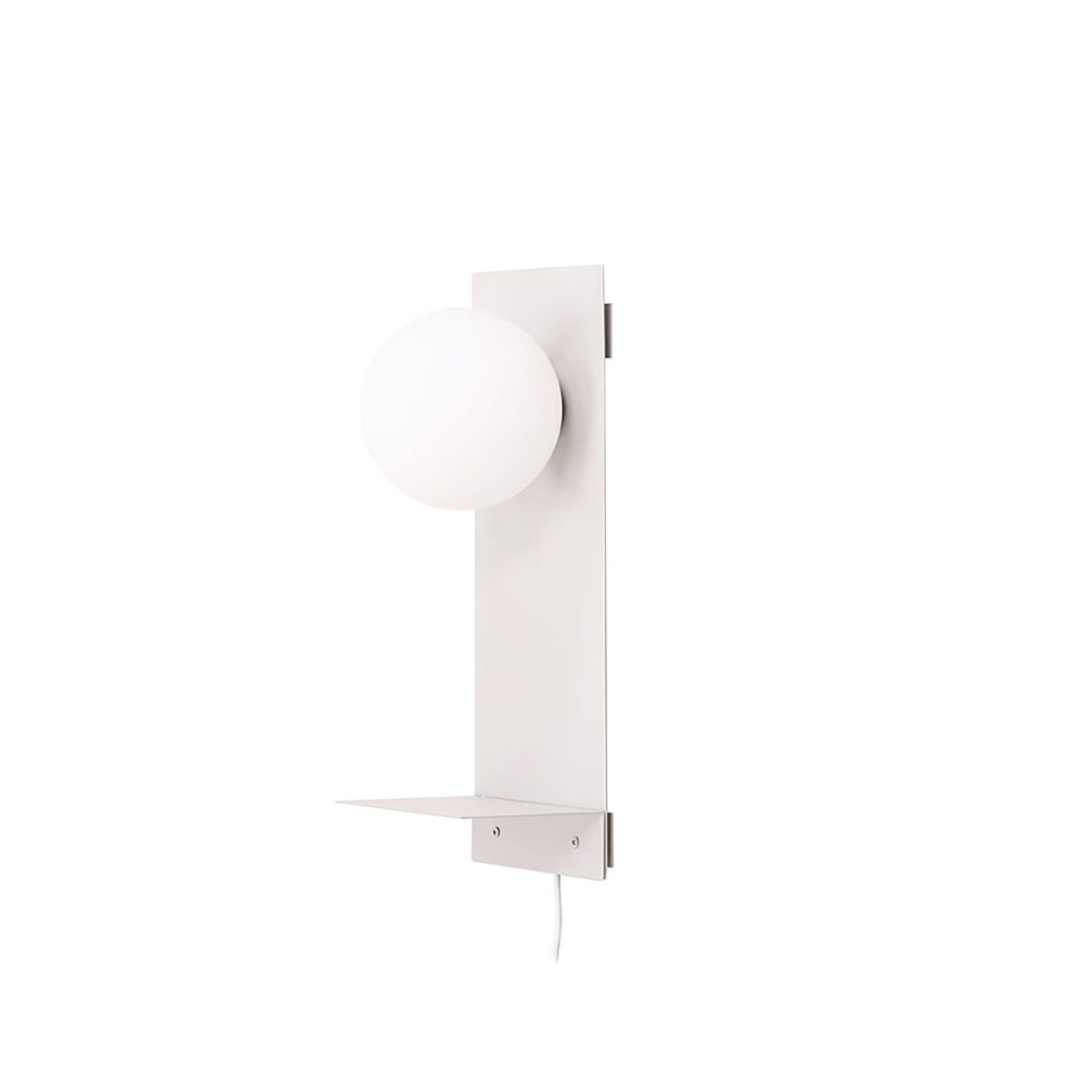 Troyes Wall Lamp - Light grey / White glass Ljusgrå/Vit