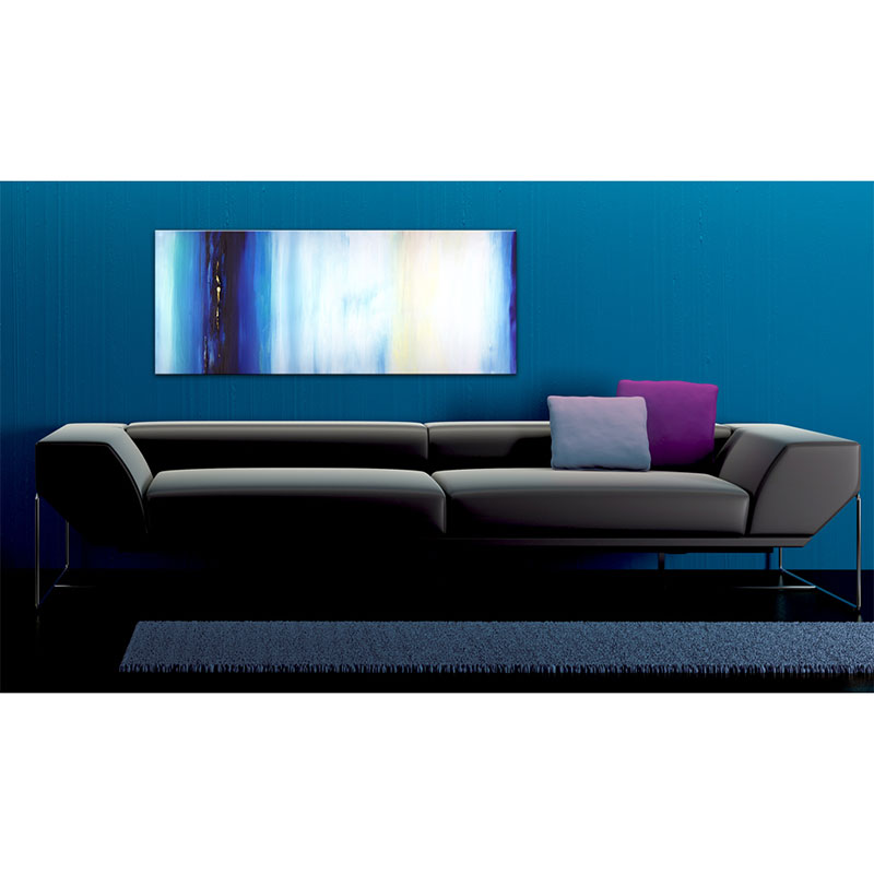 Handmålad Tavla Arkiio  Blå Vätska 100x40