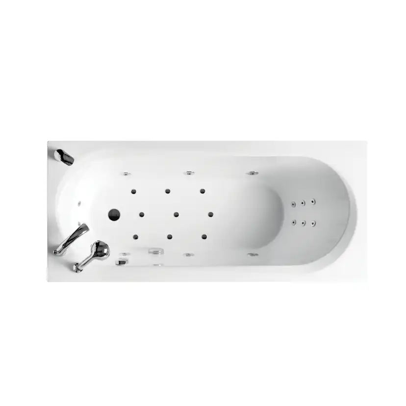 Badkar Falsterbo 170 cm Bra U4 170 cm Bra U4: Med Frontpanel, Sidopanel till höger, Sargblandare till höger