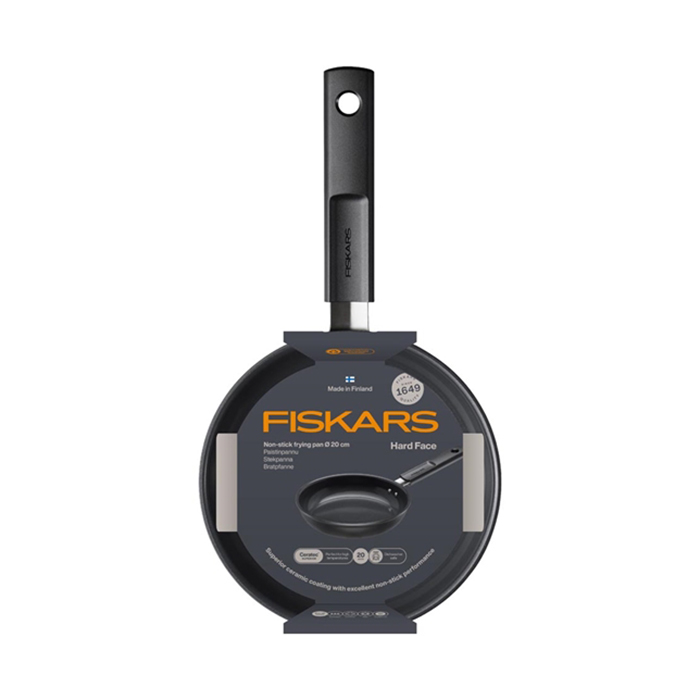 Stekpanna Fiskars Hard Face 20 cm Med Non-Stick Beläggning och Silikonlock