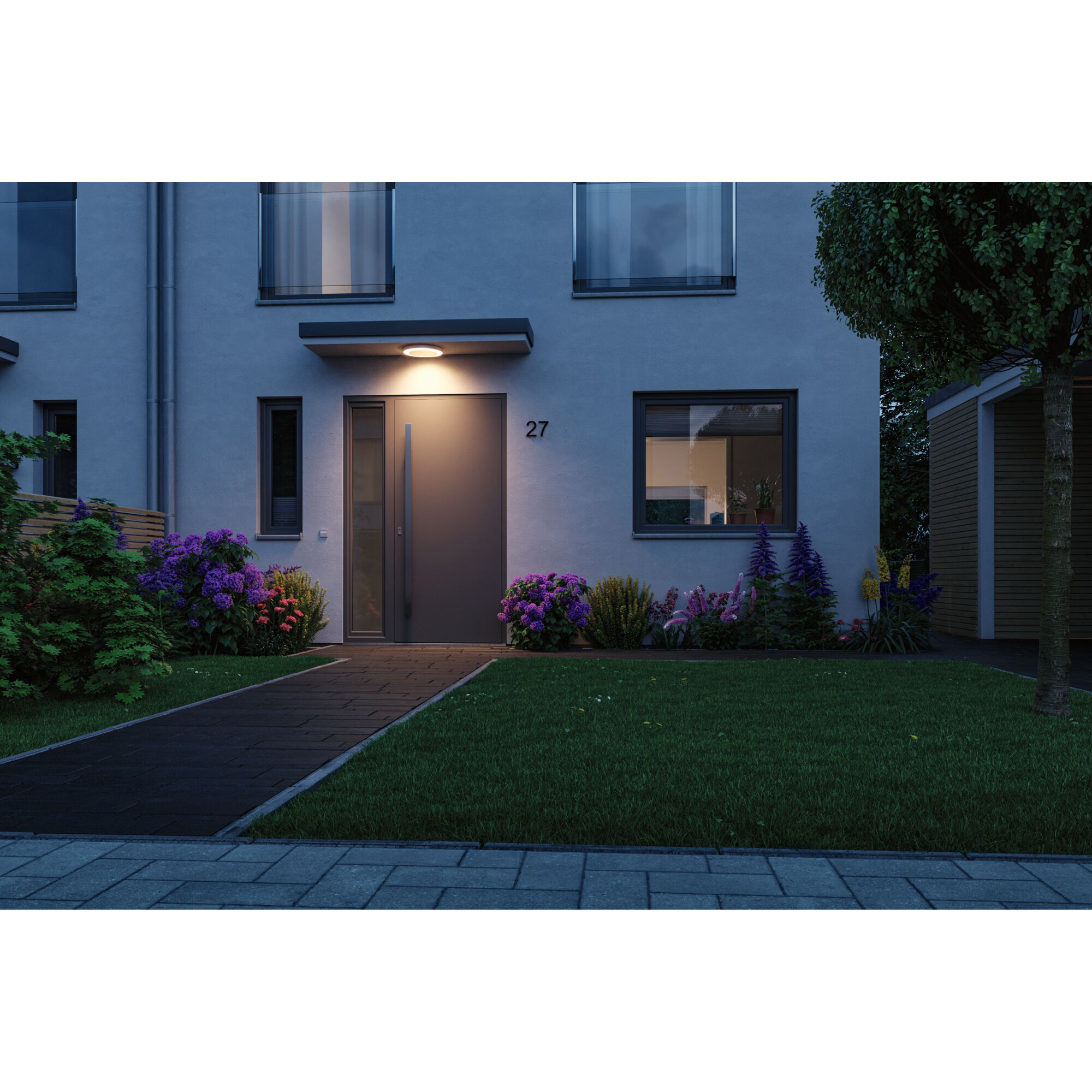 Taklampa LED Paulmann Smart Home Zigbee 3.0 Circula med Skymningsstyrd rörelsedetektor IP44 230V Färg: Vit