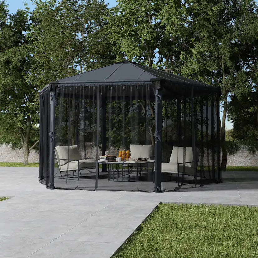 Insektsnät Canopia by Palram Till Roma Hexagonal Paviljong Grå