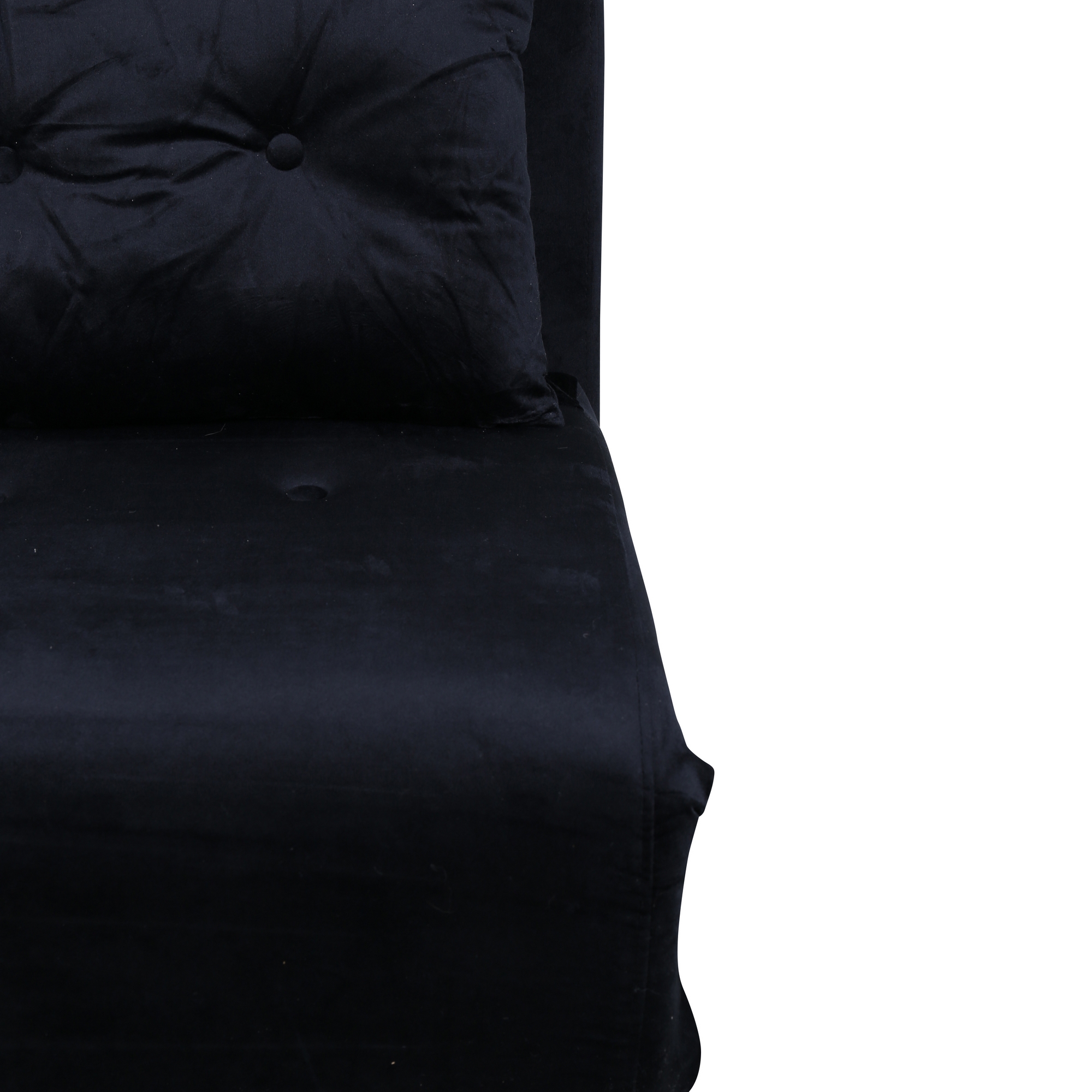Vicky Folding Bed Single - Black / Black Velvet Svart