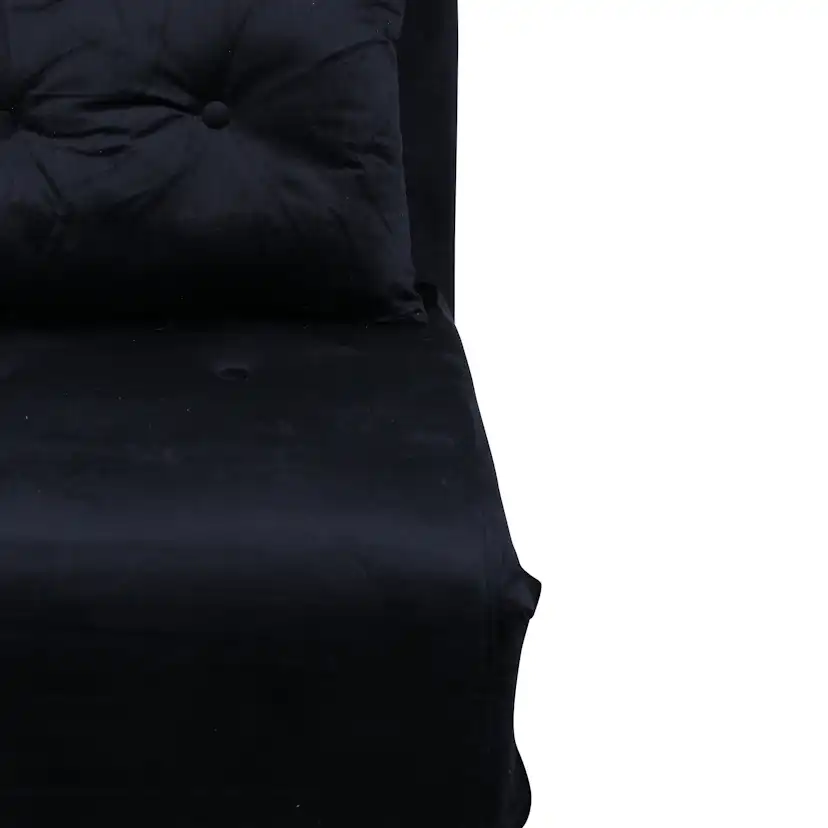 Vicky Folding Bed Single - Black / Black Velvet Svart
