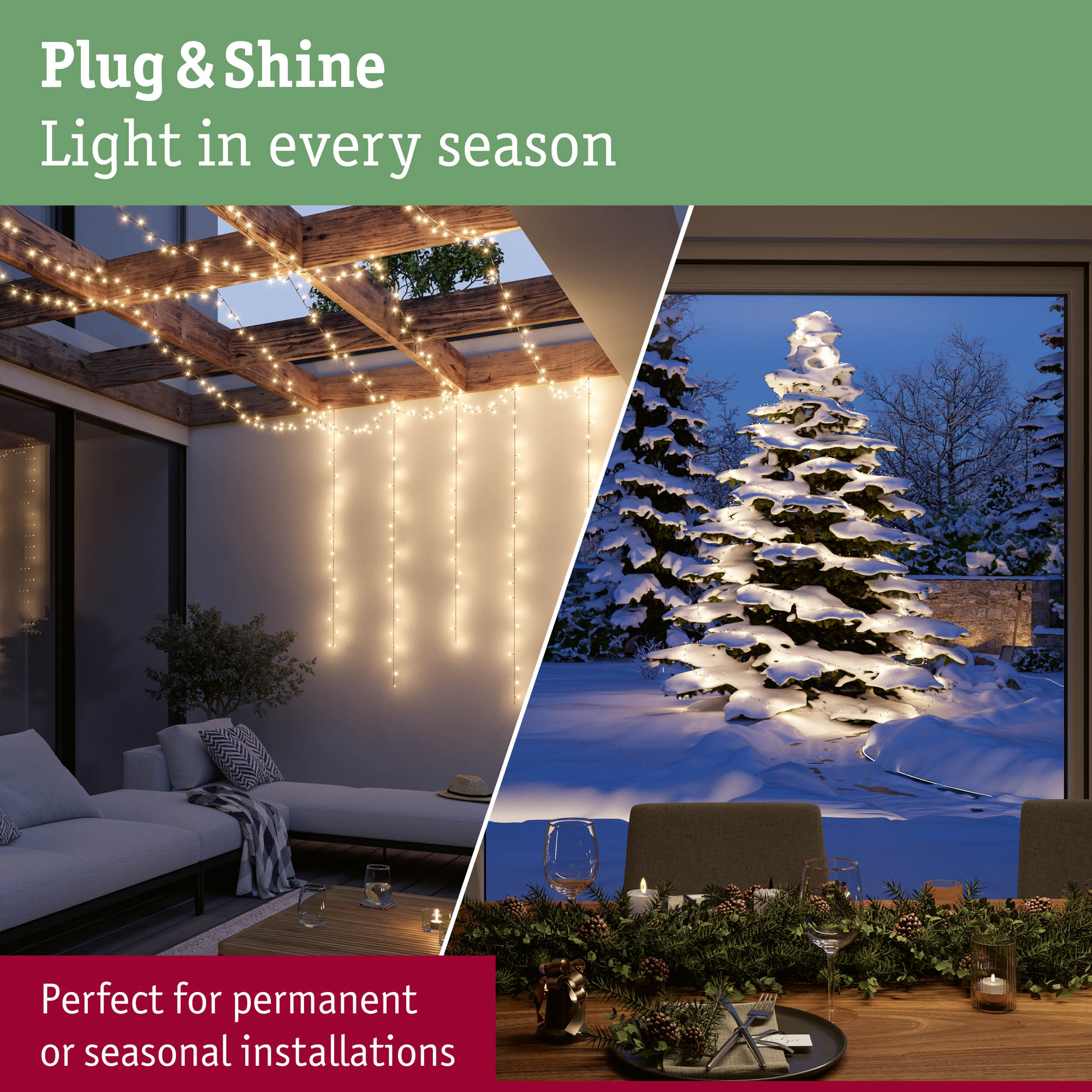 Ljusslinga LED Paulmann Yuna Fairy Lights Plug & Shine IP44 24V Ljus: Soft White, Längd: 10 m