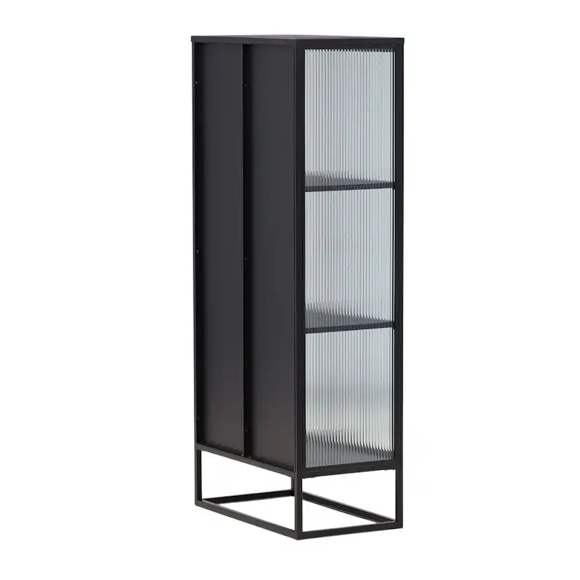 Vitrinskåp Venture Home Garis Svart Stål 160cm