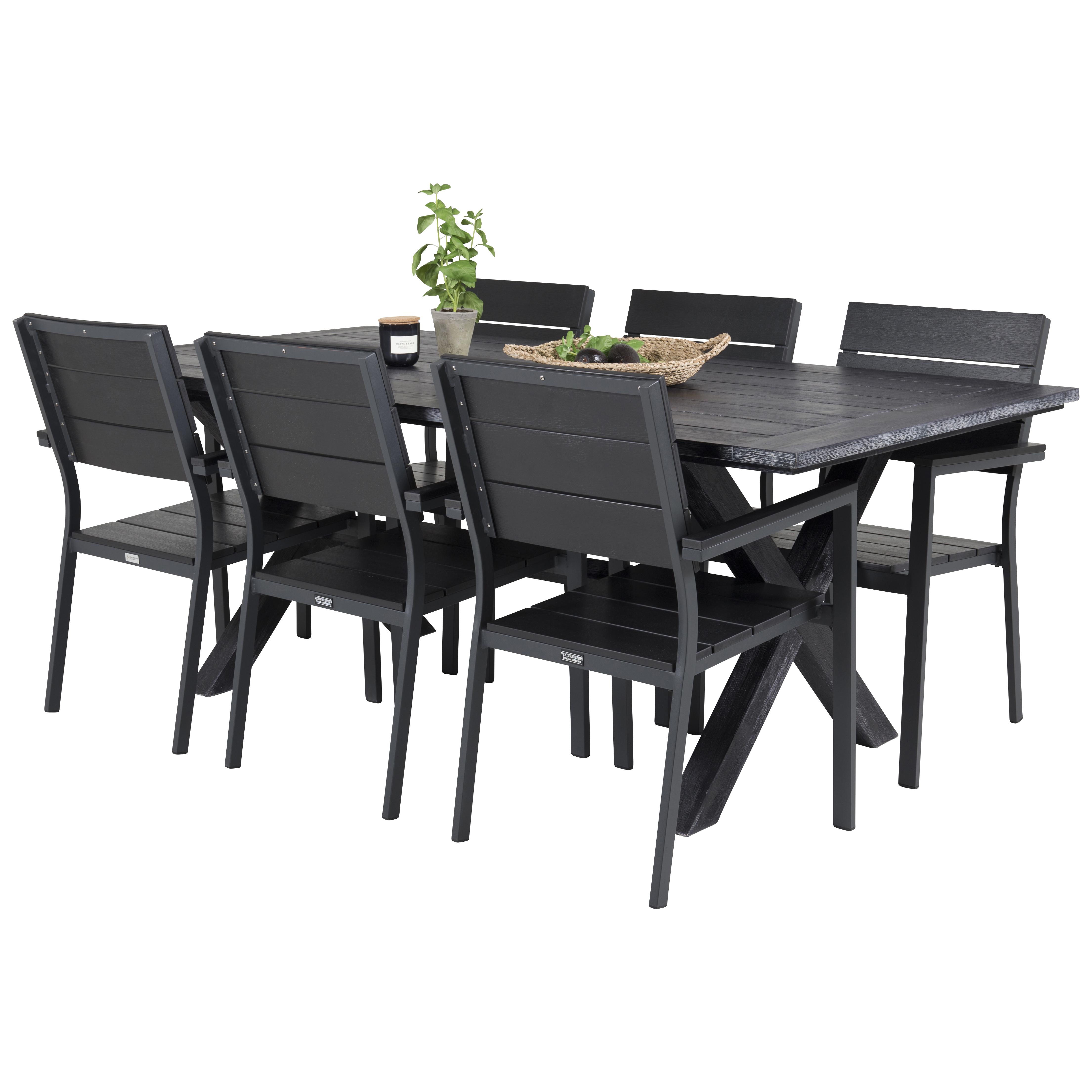 Matgrupp Venture Home Rossi 200 med 6 Lova Stolar