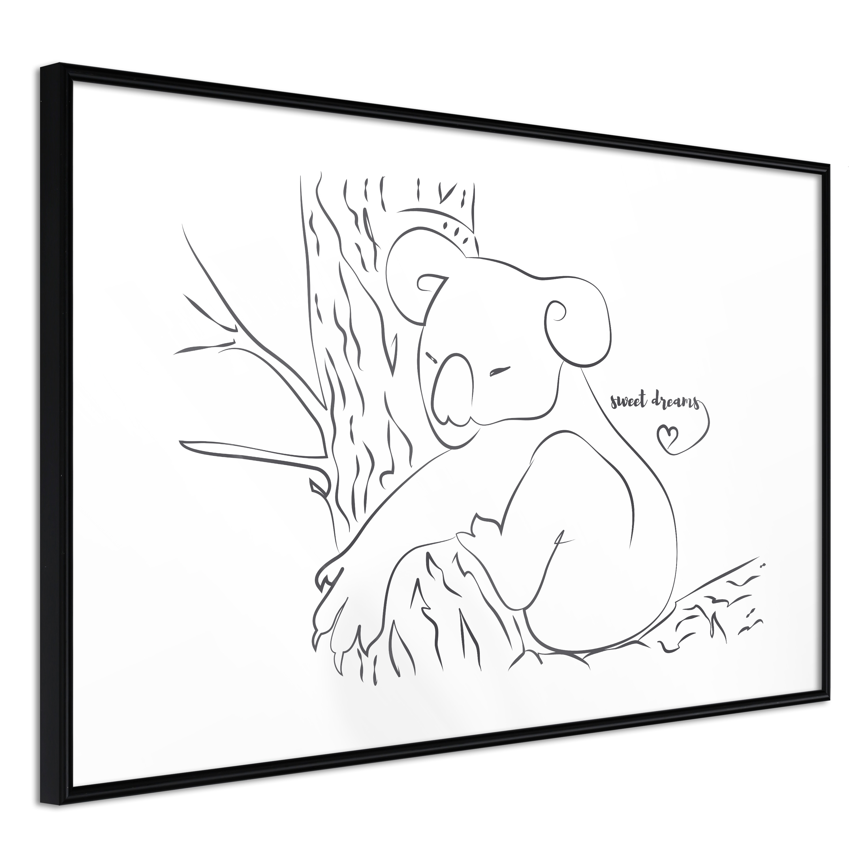 Affisch - Sleepy Koala [Poster] 30x20 Svart ram, 30x20 cm