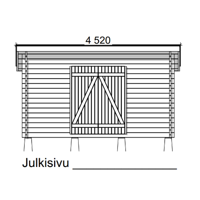 Timmerförråd LP Garden P-S (8m²) Pulpettak