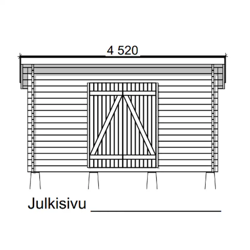 Timmerförråd LP Garden P-S (8m²) Pulpettak