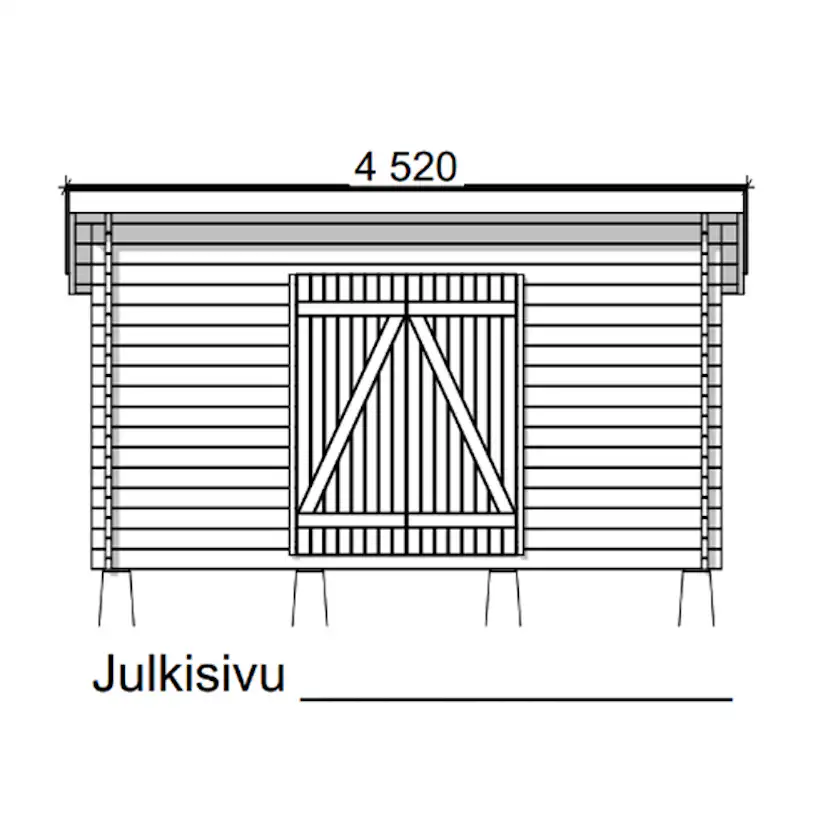 Timmerförråd LP Garden P-S (8m²) Pulpettak