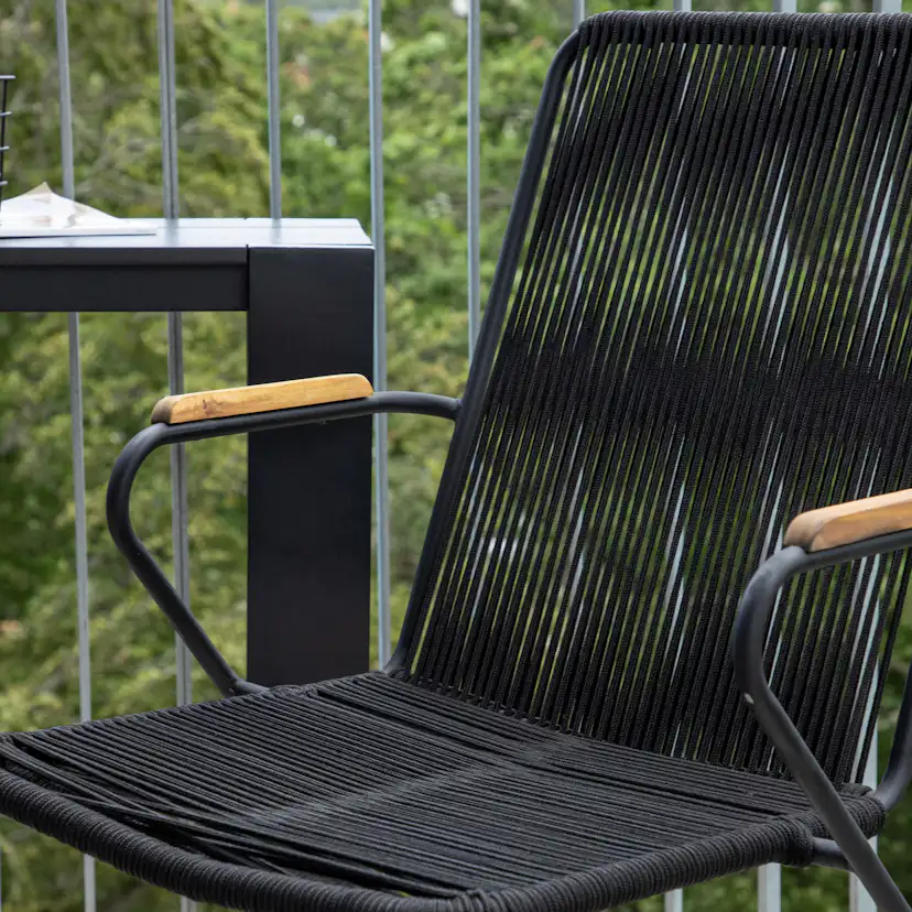 Bois Diningchair Aluminium - Black / Svart