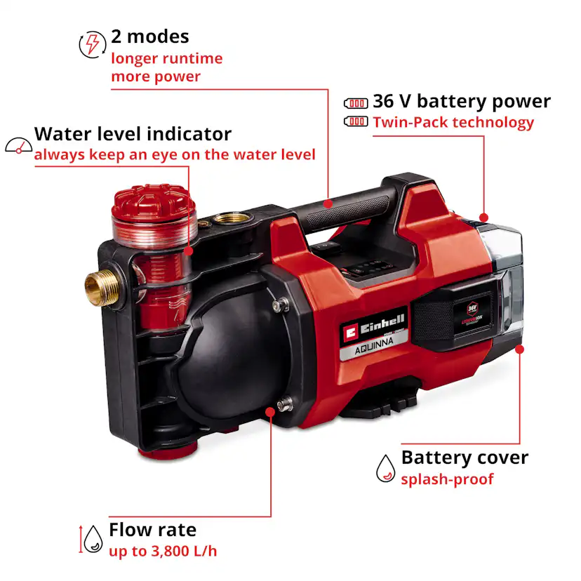 Vattenpump Einhell Aquinna 36/38 F LED