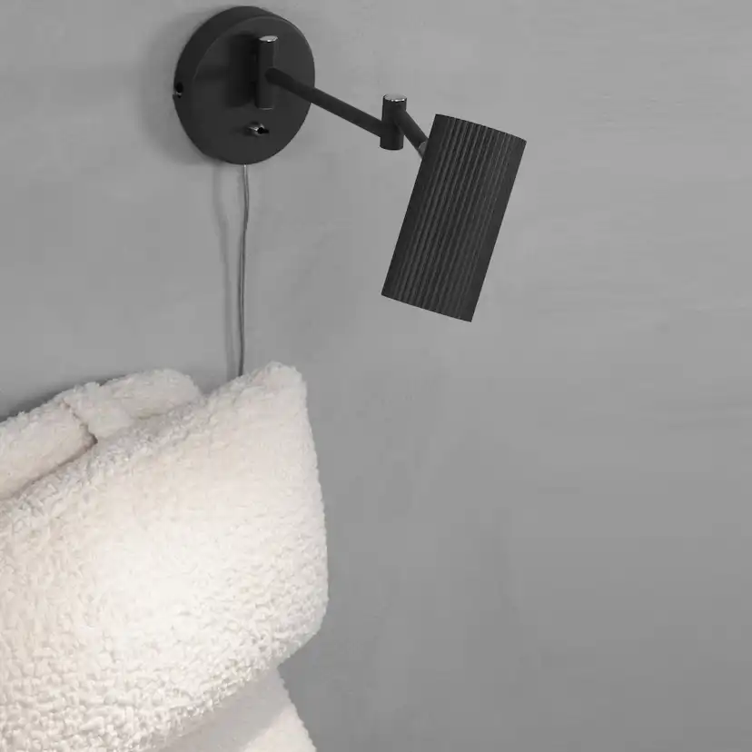 COSTILLA Vägg Flex Arm 1L Mörkgrå/Satin Nickel Grå