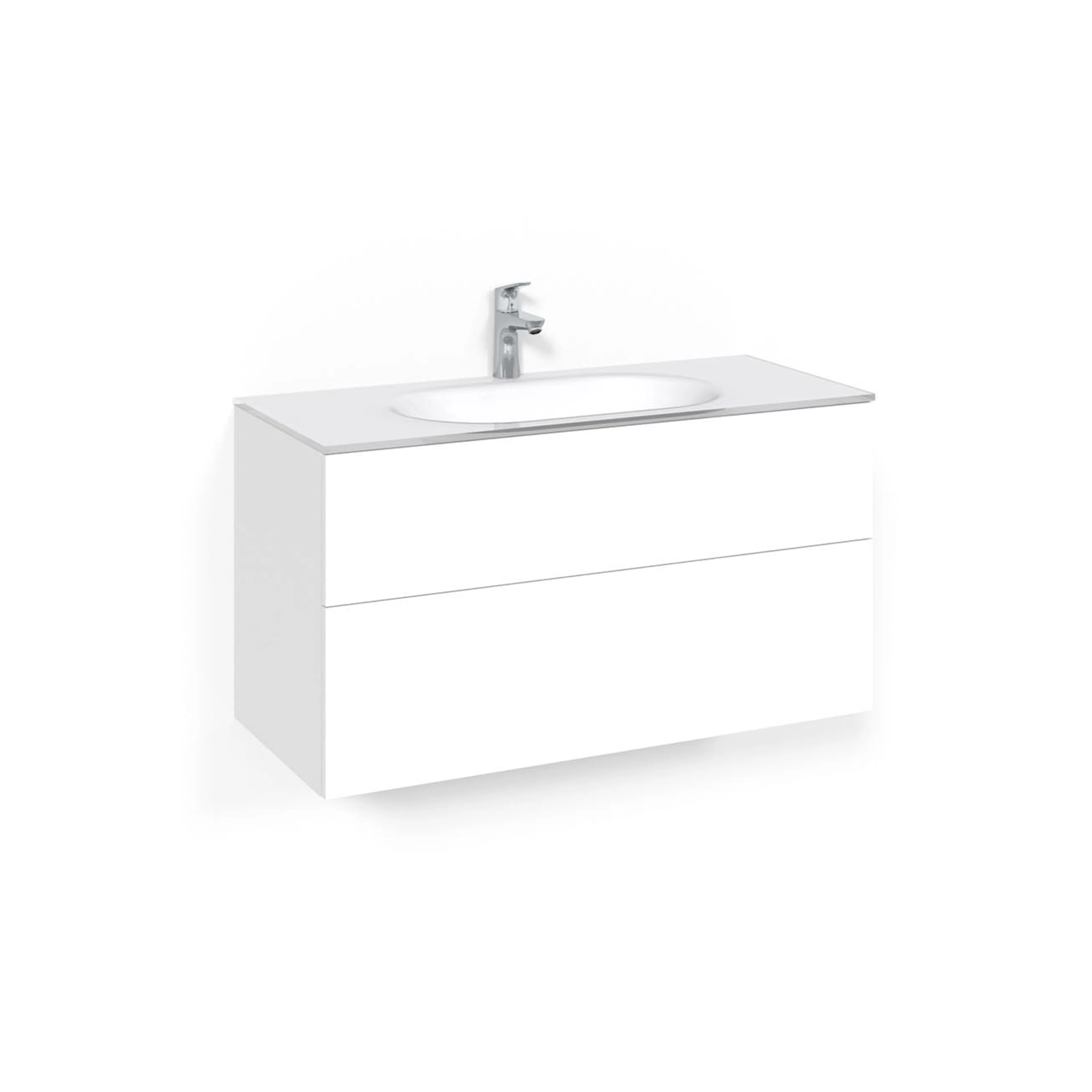 Tvättställsskåp Macro Design Crown Plain Med Glastvättställ