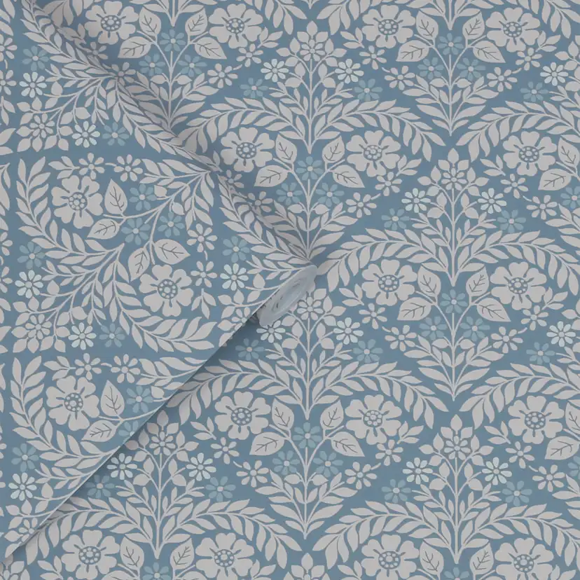 Tapet Laura Ashley Margam Newport Blå 118489