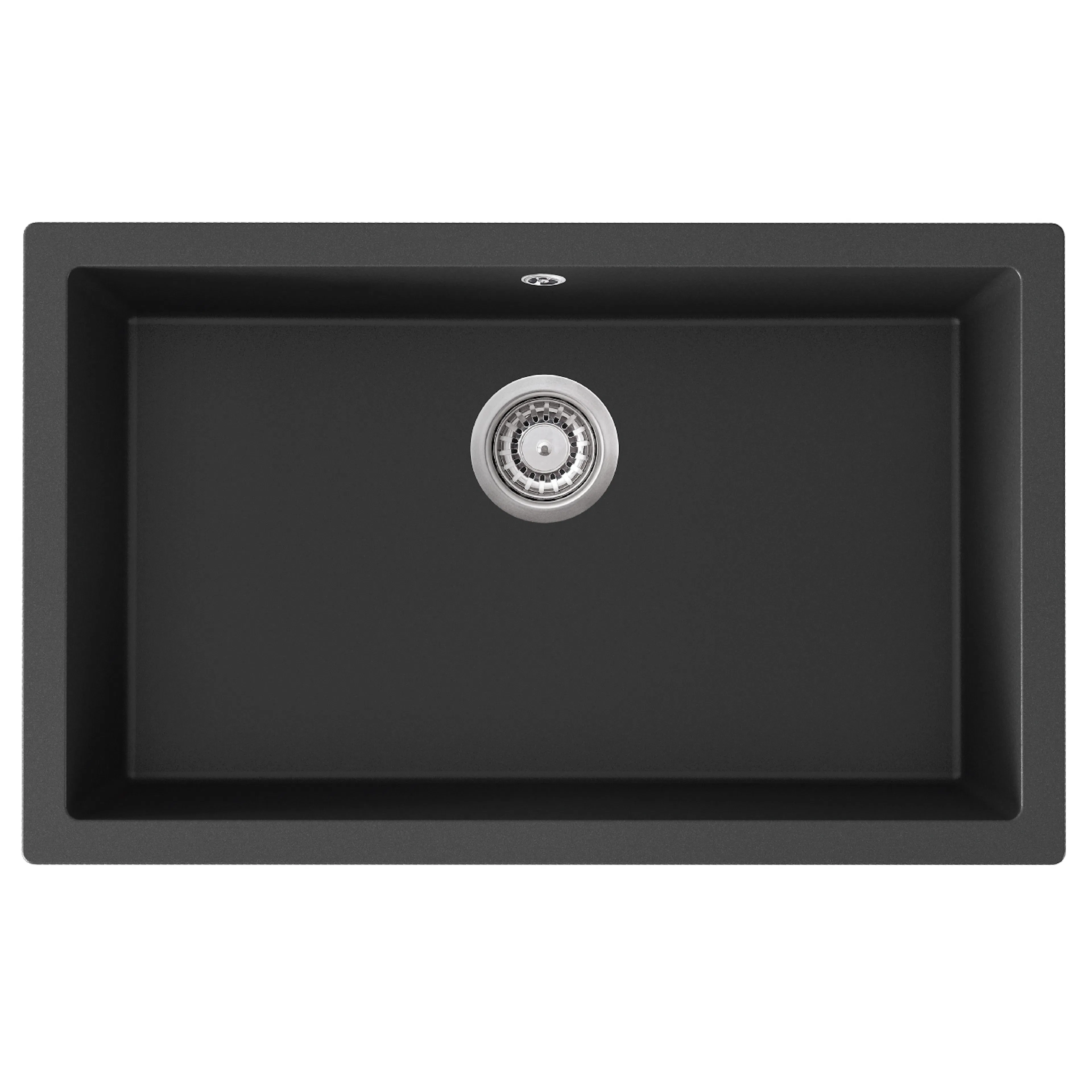 Diskho Lavabo Jupiter 800, svart m/krom avlopp