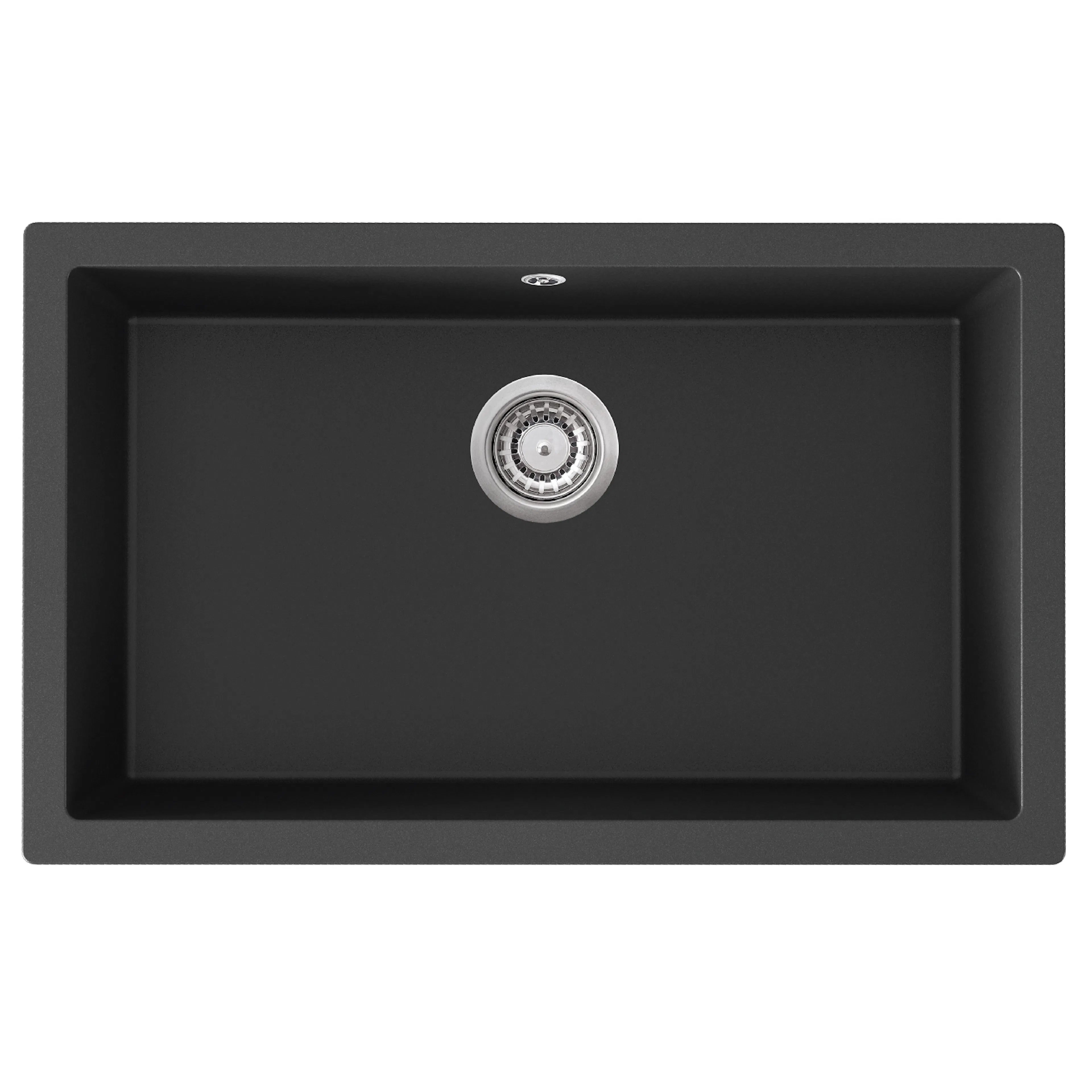 Diskho Lavabo Jupiter 800, svart m/krom avlopp