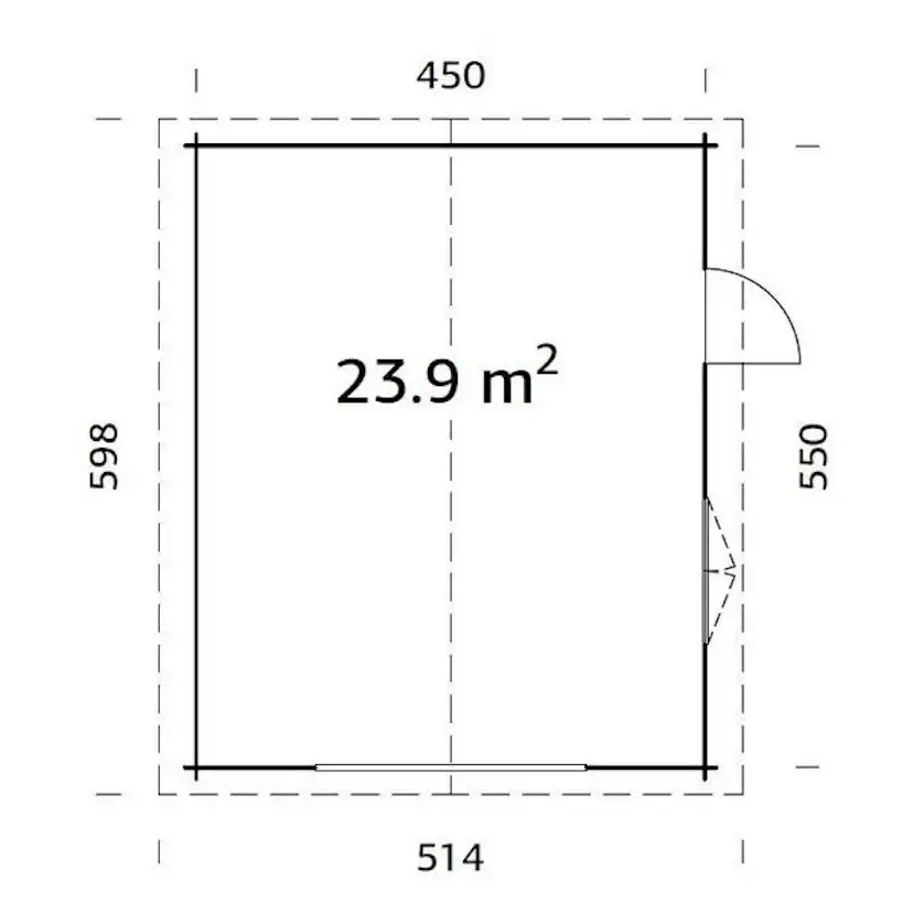 Garage Palmako Roger 23,9 m2 utan Port