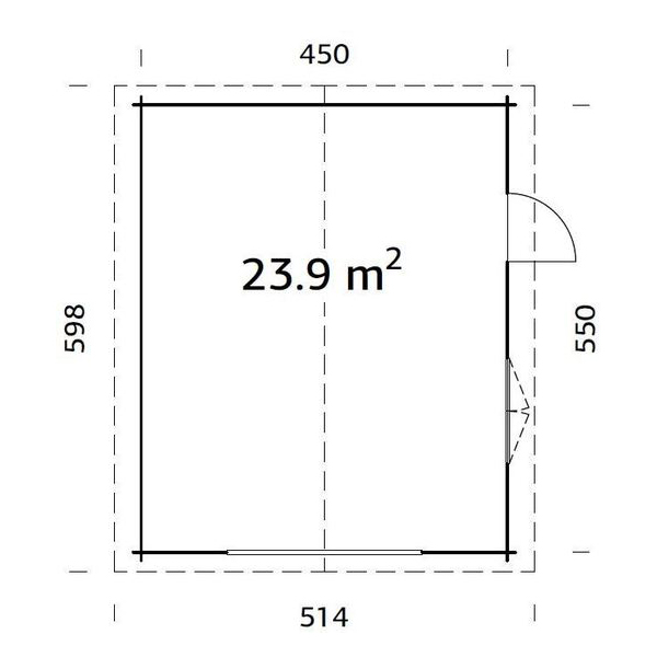 Irene/Roger 23,9 m2 kit Impregnerad transparent