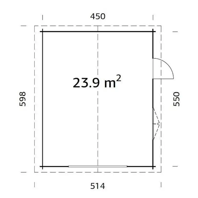 Irene/Roger 23,9 m2 kit Brun dippad