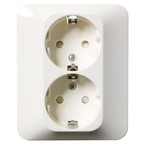 Vägguttag Schneider Electric Trend 2-Vägs Jordad