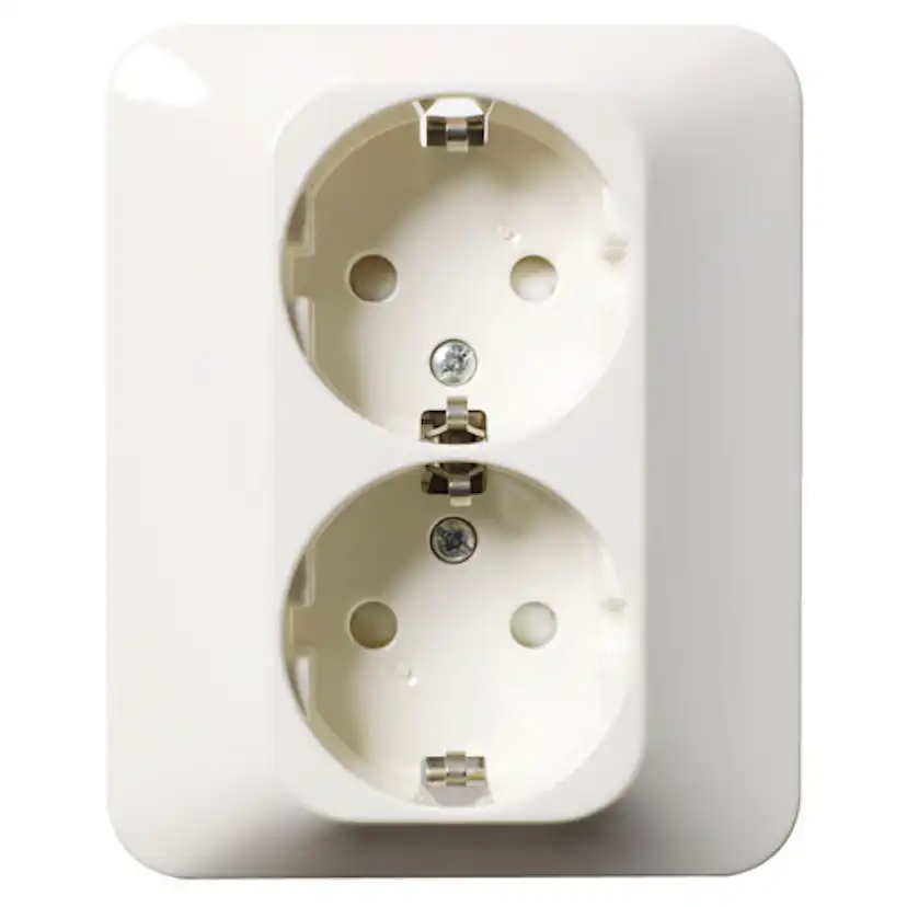Vägguttag Schneider Electric Trend 2-Vägs Jordad