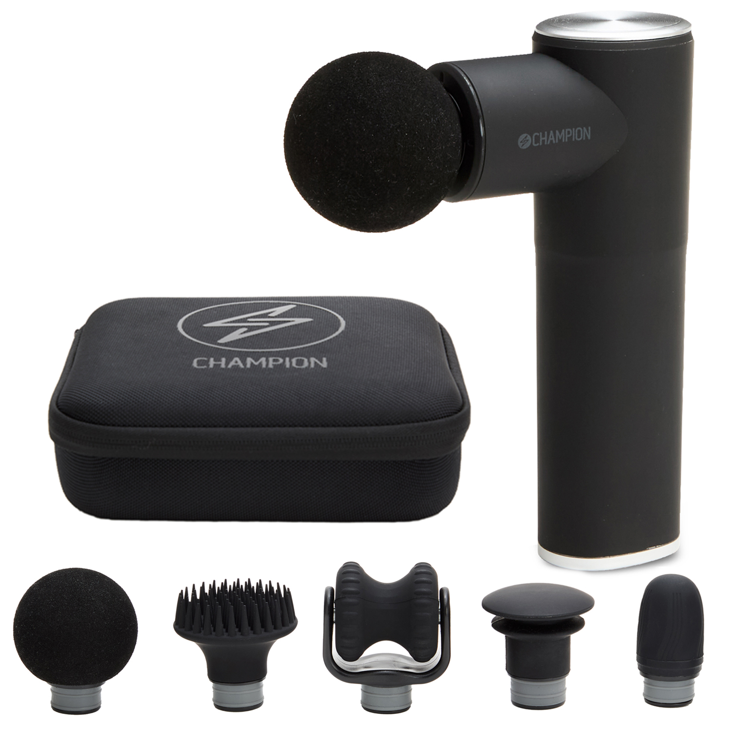 Massageredskap Champion Massagepistol Compact Power 3300RPM 1800mAh MG400 Svart