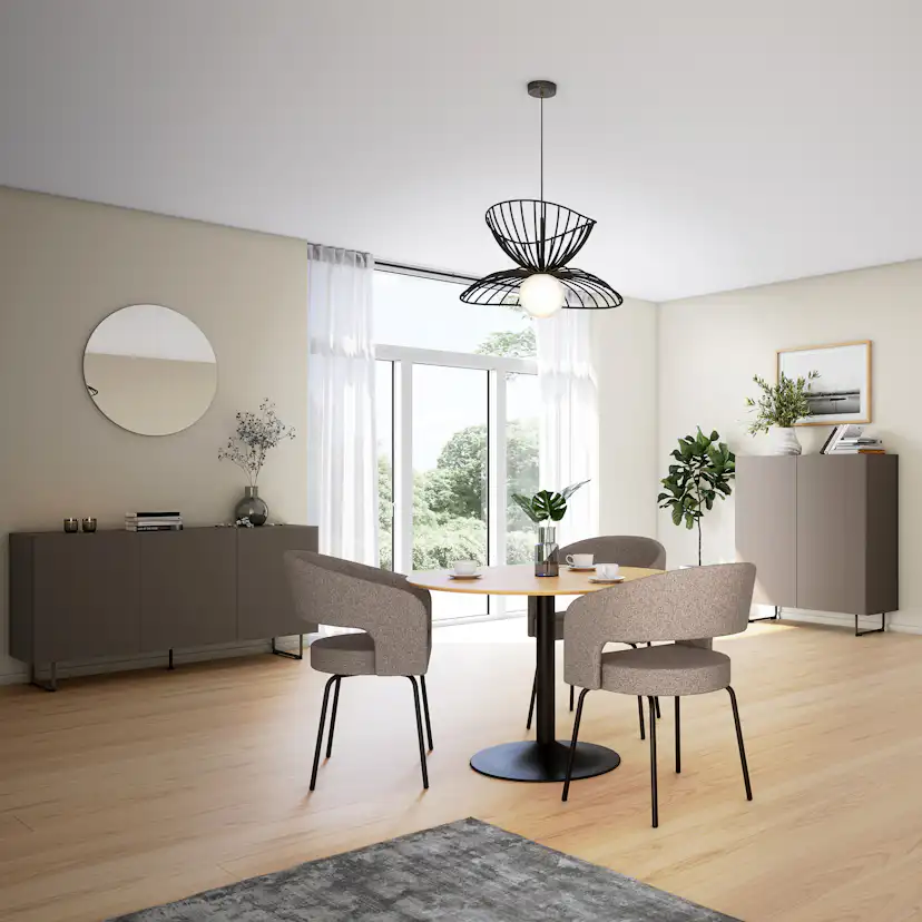 Andy Dining Table 90x180 cm - / Whitewash Vittvätt
