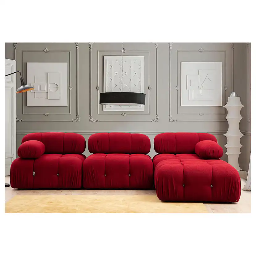 Soffa In Living Bengul 3-sits med Divan/Fotpall